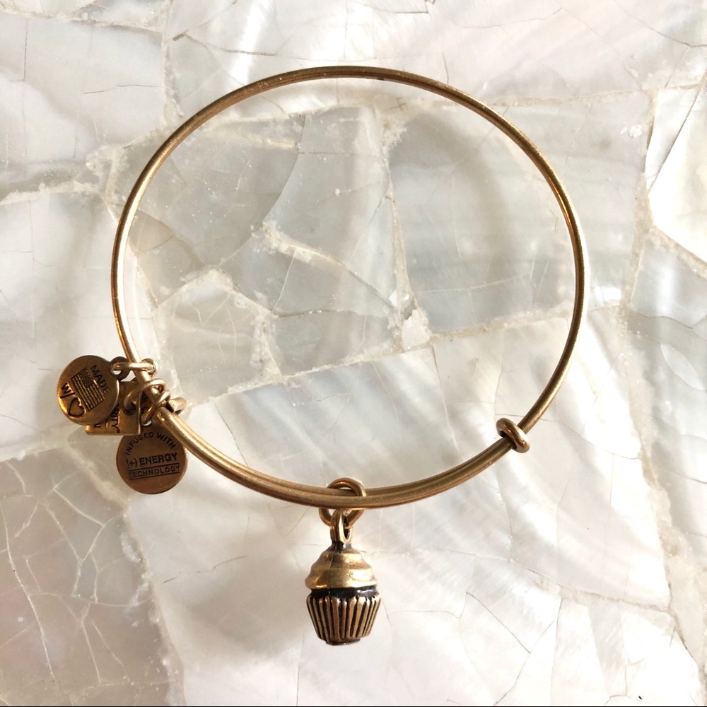 Alex and Ani Gold Cupcake Bracelet